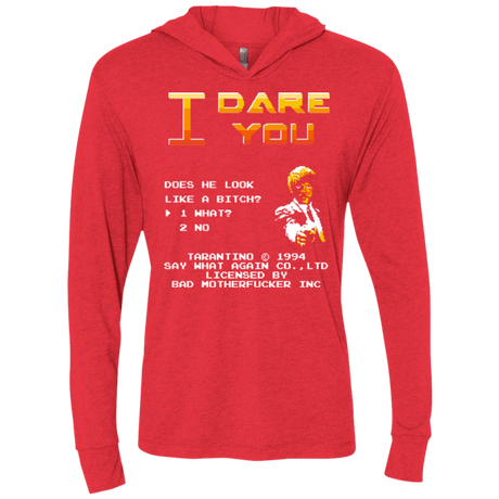 T-Shirts Vintage Red / X-Small I Dare you Triblend Long Sleeve Hoodie Tee