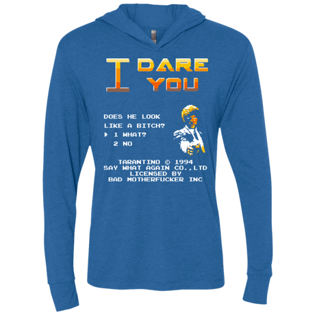 T-Shirts Vintage Royal / X-Small I Dare you Triblend Long Sleeve Hoodie Tee