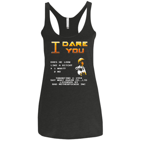 T-Shirts Vintage Black / X-Small I Dare you Women's Triblend Racerback Tank