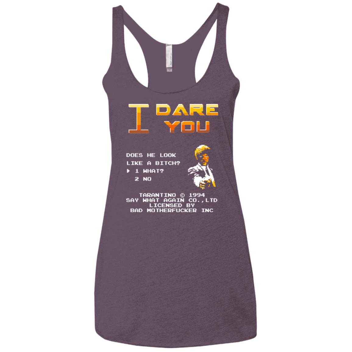 T-Shirts Vintage Purple / X-Small I Dare you Women's Triblend Racerback Tank