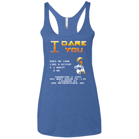 T-Shirts Vintage Royal / X-Small I Dare you Women's Triblend Racerback Tank
