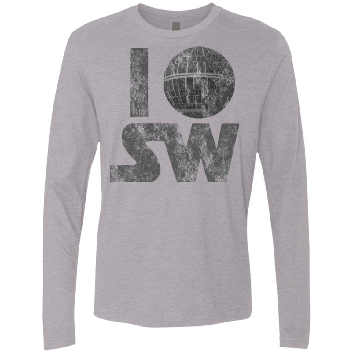 T-Shirts Heather Grey / Small I Deathstar SW Men's Premium Long Sleeve