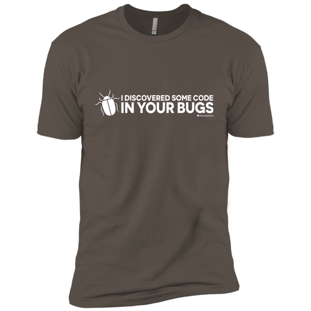 T-Shirts Warm Grey / X-Small I Discovered Some Code In Your Bugs Men's Premium T-Shirt