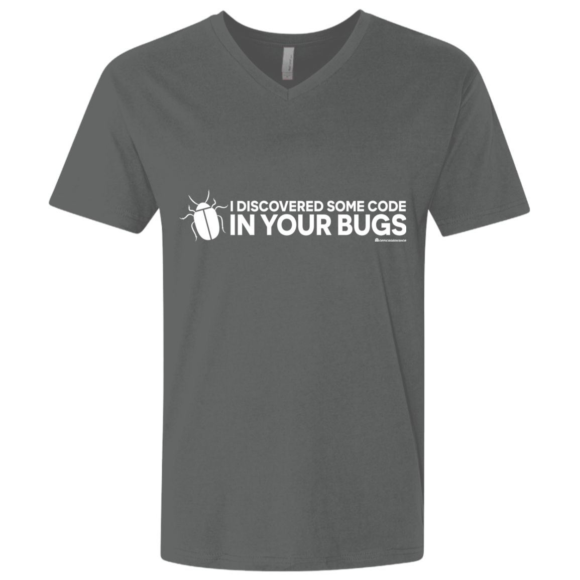 T-Shirts Heavy Metal / X-Small I Discovered Some Code In Your Bugs Men's Premium V-Neck
