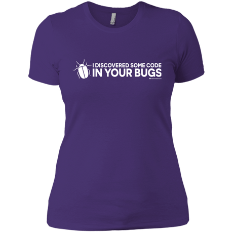 T-Shirts Purple Rush/ / X-Small I Discovered Some Code In Your Bugs Women's Premium T-Shirt