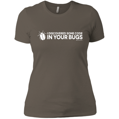 T-Shirts Warm Grey / X-Small I Discovered Some Code In Your Bugs Women's Premium T-Shirt