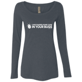 T-Shirts Vintage Navy / Small I Discovered Some Code In Your Bugs Women's Triblend Long Sleeve Shirt