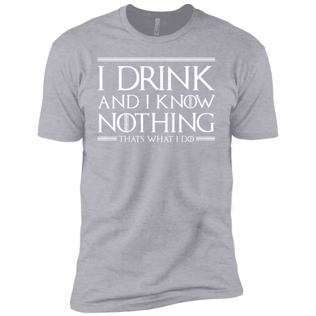 T-Shirts Heather Grey / YXS I Drink & I Know Nothing Boys Premium T-Shirt