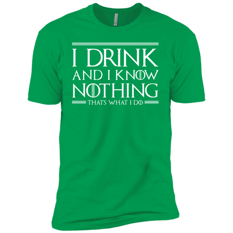 T-Shirts Kelly Green / YXS I Drink & I Know Nothing Boys Premium T-Shirt