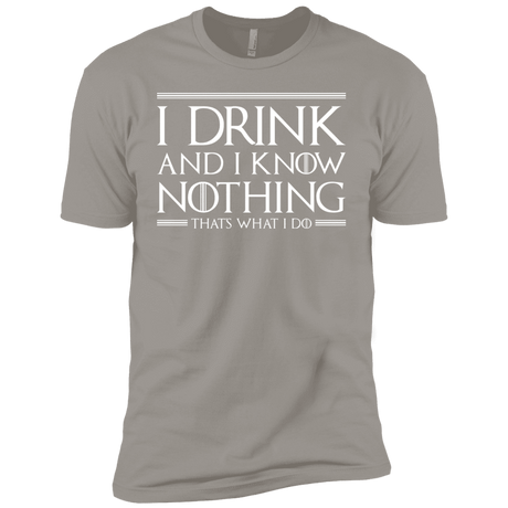 T-Shirts Light Grey / YXS I Drink & I Know Nothing Boys Premium T-Shirt