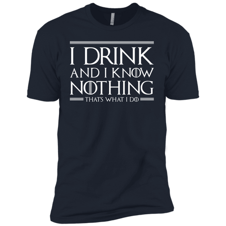 T-Shirts Midnight Navy / YXS I Drink & I Know Nothing Boys Premium T-Shirt