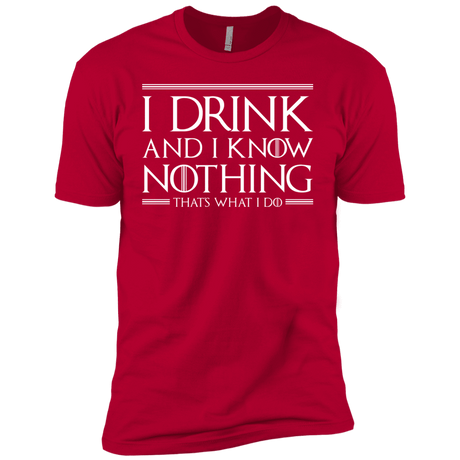 T-Shirts Red / YXS I Drink & I Know Nothing Boys Premium T-Shirt