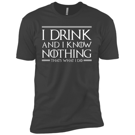 T-Shirts Heavy Metal / X-Small I Drink & I Know Nothing Men's Premium T-Shirt
