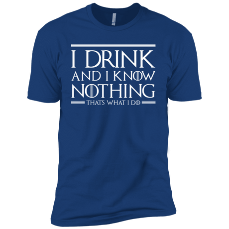 T-Shirts Royal / X-Small I Drink & I Know Nothing Men's Premium T-Shirt