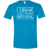T-Shirts Sapphire / S I Drink & I Know Nothing Men's Semi-Fitted Softstyle