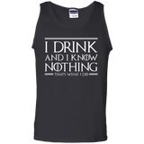 T-Shirts Black / S I Drink & I Know Nothing Men's Tank Top