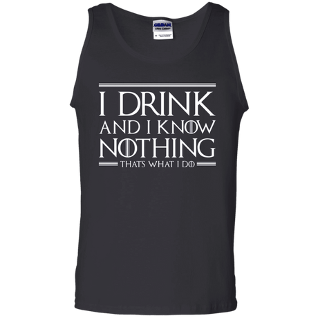 T-Shirts Black / S I Drink & I Know Nothing Men's Tank Top