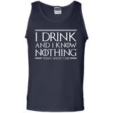 T-Shirts Navy / S I Drink & I Know Nothing Men's Tank Top