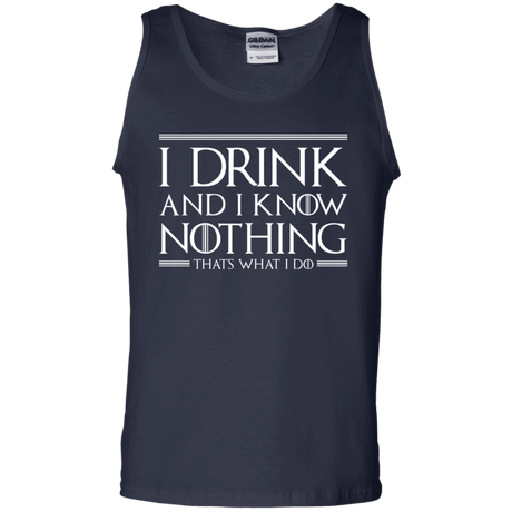 T-Shirts Navy / S I Drink & I Know Nothing Men's Tank Top