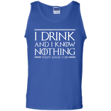 T-Shirts Royal / S I Drink & I Know Nothing Men's Tank Top