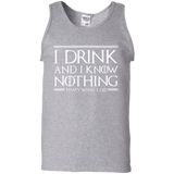T-Shirts Sport Grey / S I Drink & I Know Nothing Men's Tank Top