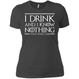 T-Shirts Heavy Metal / X-Small I Drink & I Know Nothing Women's Premium T-Shirt