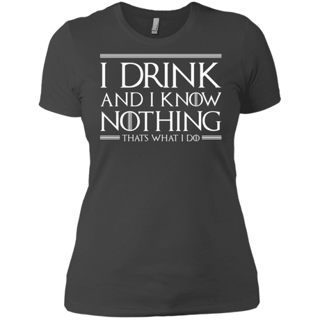 T-Shirts Heavy Metal / X-Small I Drink & I Know Nothing Women's Premium T-Shirt