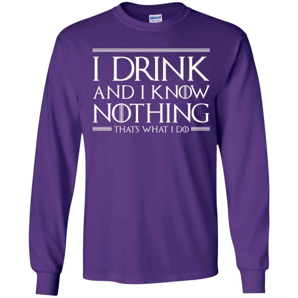 T-Shirts Purple / YS I Drink & I Know Nothing Youth Long Sleeve T-Shirt
