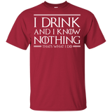 T-Shirts Cardinal / YXS I Drink & I Know Nothing Youth T-Shirt