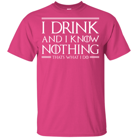 T-Shirts Heliconia / YXS I Drink & I Know Nothing Youth T-Shirt