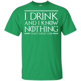 T-Shirts Irish Green / YXS I Drink & I Know Nothing Youth T-Shirt