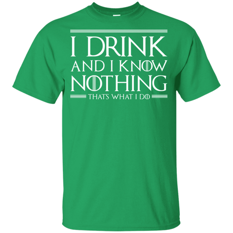 T-Shirts Irish Green / YXS I Drink & I Know Nothing Youth T-Shirt