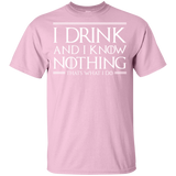 T-Shirts Light Pink / YXS I Drink & I Know Nothing Youth T-Shirt