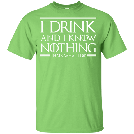 T-Shirts Lime / YXS I Drink & I Know Nothing Youth T-Shirt