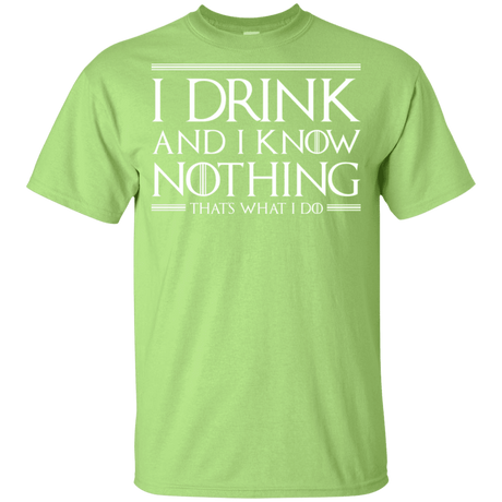 T-Shirts Mint Green / YXS I Drink & I Know Nothing Youth T-Shirt