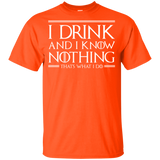 T-Shirts Orange / YXS I Drink & I Know Nothing Youth T-Shirt