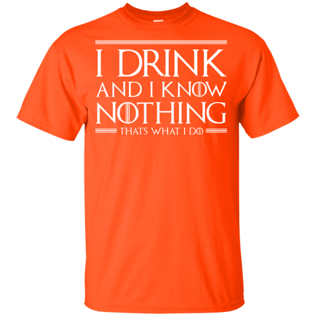 T-Shirts Orange / YXS I Drink & I Know Nothing Youth T-Shirt