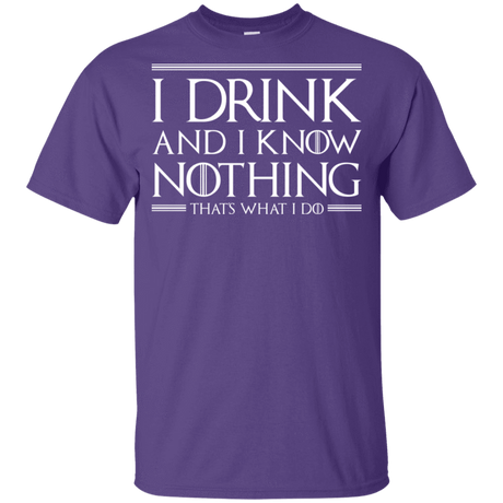 T-Shirts Purple / YXS I Drink & I Know Nothing Youth T-Shirt