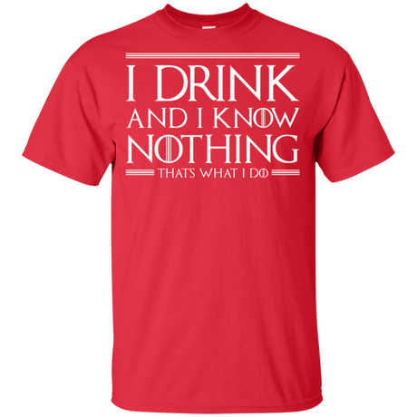 T-Shirts Red / YXS I Drink & I Know Nothing Youth T-Shirt