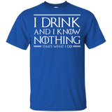 T-Shirts Royal / YXS I Drink & I Know Nothing Youth T-Shirt