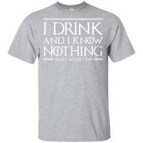 T-Shirts Sport Grey / YXS I Drink & I Know Nothing Youth T-Shirt