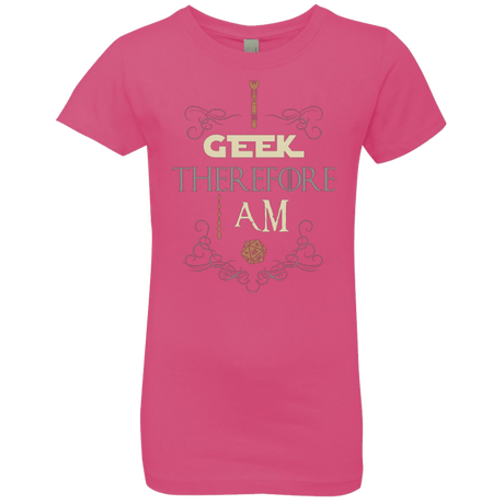 T-Shirts Hot Pink / YXS I GEEK (1) Girls Premium T-Shirt