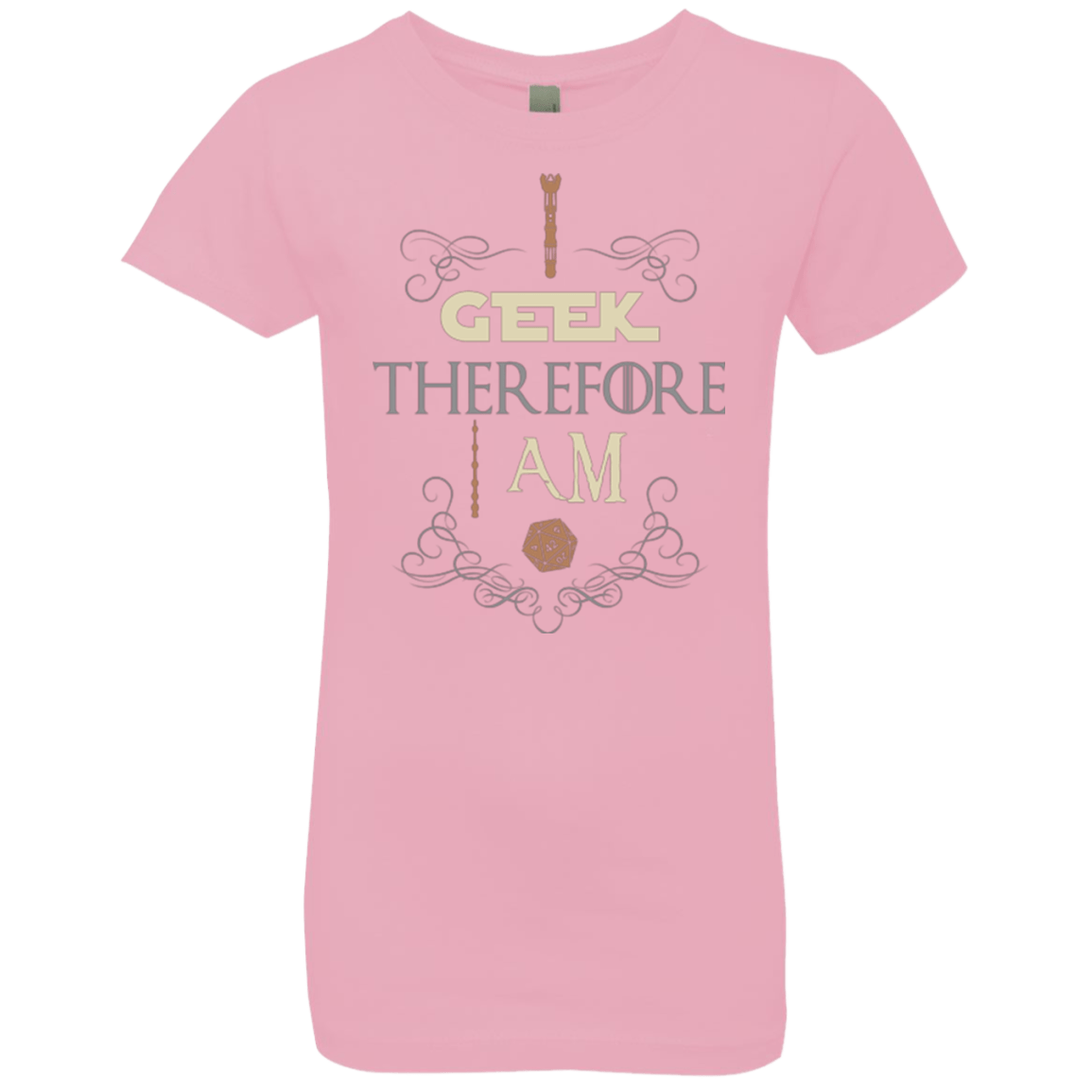 T-Shirts Light Pink / YXS I GEEK (1) Girls Premium T-Shirt