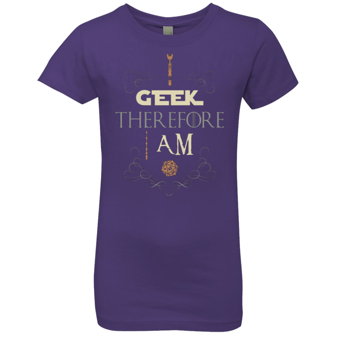 T-Shirts Purple Rush / YXS I GEEK (1) Girls Premium T-Shirt