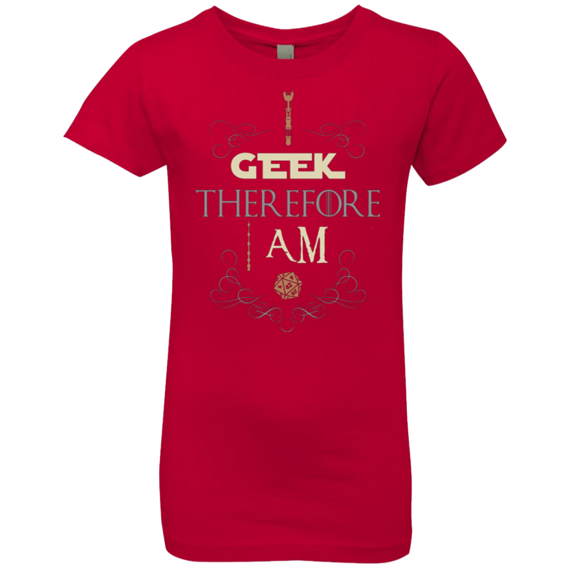 T-Shirts Red / YXS I GEEK (1) Girls Premium T-Shirt