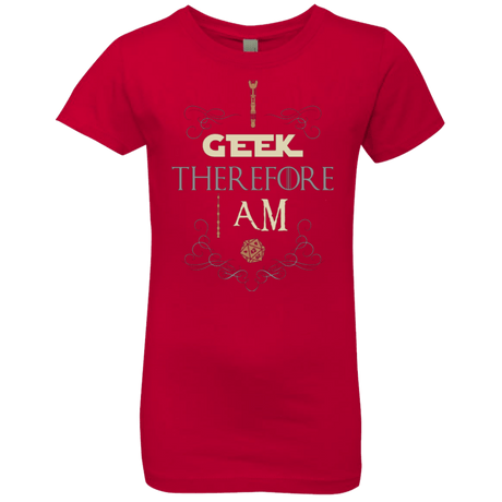 T-Shirts Red / YXS I GEEK (1) Girls Premium T-Shirt