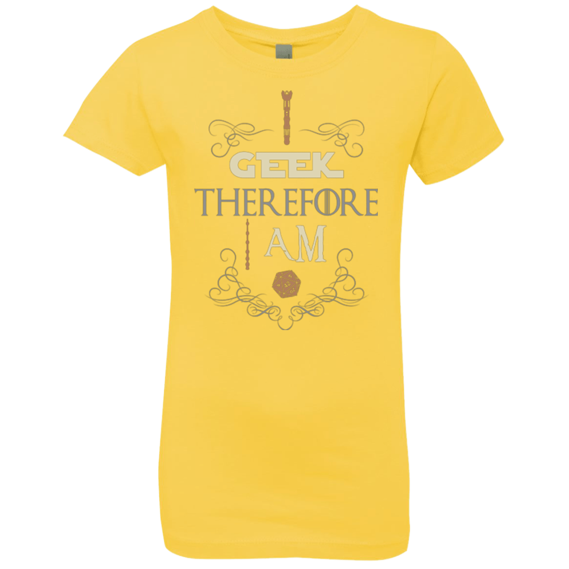 T-Shirts Vibrant Yellow / YXS I GEEK (1) Girls Premium T-Shirt