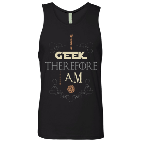 T-Shirts Black / Small I GEEK (1) Men's Premium Tank Top