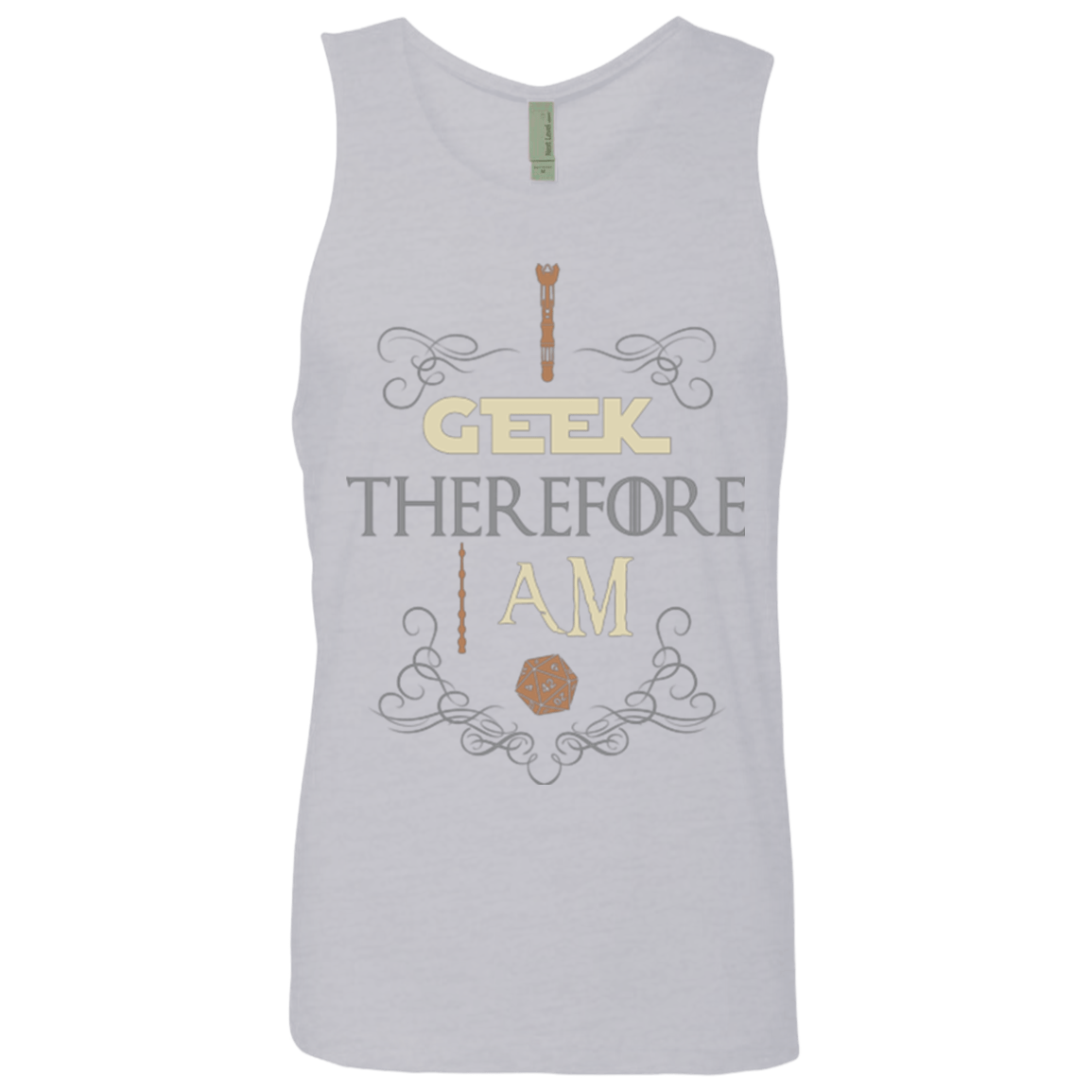 T-Shirts Heather Grey / Small I GEEK (1) Men's Premium Tank Top