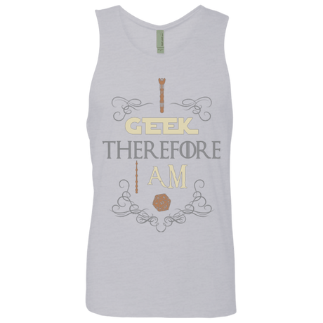 T-Shirts Heather Grey / Small I GEEK (1) Men's Premium Tank Top